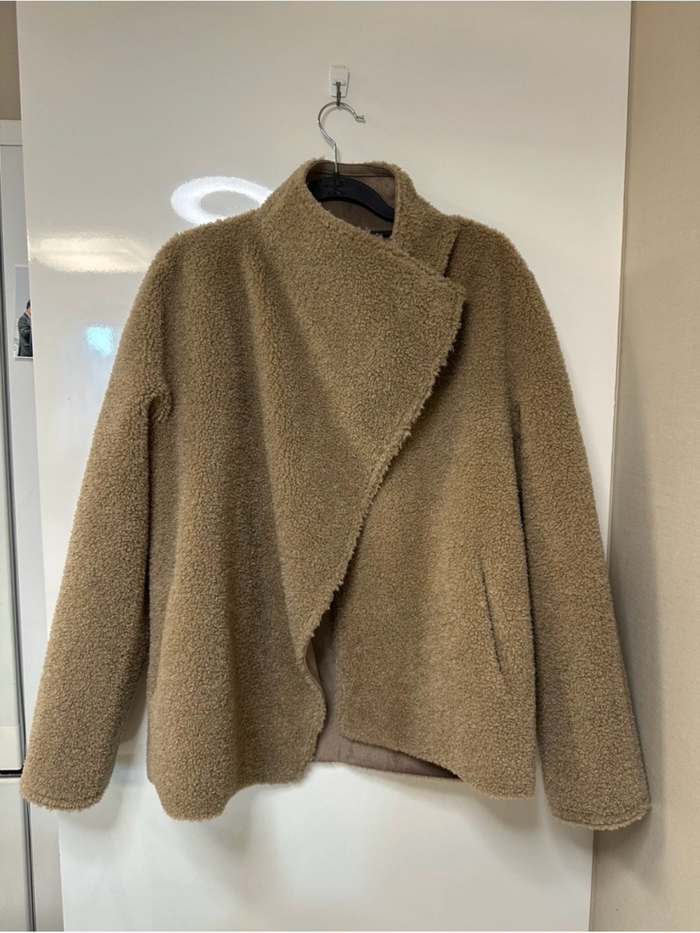 Women's Faux Shearling Teddy Jacket - Beige